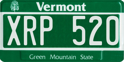 VT license plate XRP520