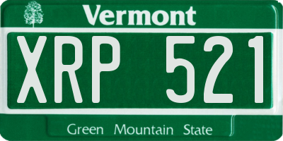 VT license plate XRP521