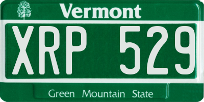 VT license plate XRP529