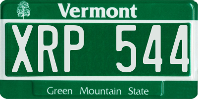 VT license plate XRP544