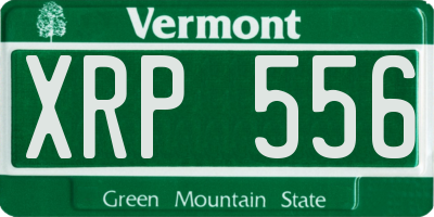 VT license plate XRP556