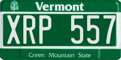 VT license plate XRP557