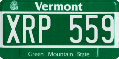 VT license plate XRP559