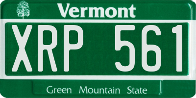 VT license plate XRP561
