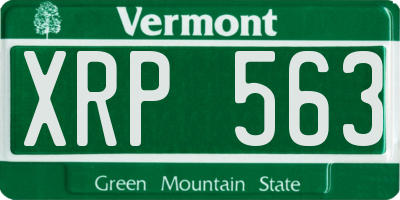 VT license plate XRP563