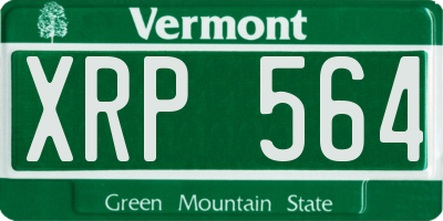VT license plate XRP564