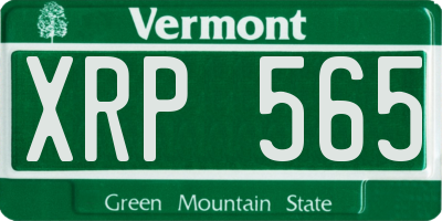 VT license plate XRP565