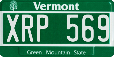 VT license plate XRP569