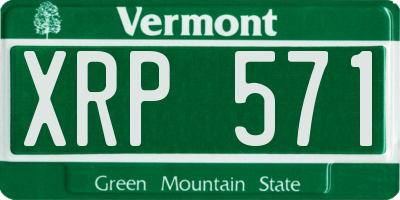 VT license plate XRP571