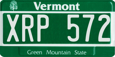 VT license plate XRP572