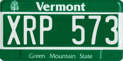 VT license plate XRP573