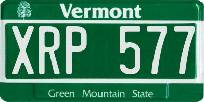 VT license plate XRP577