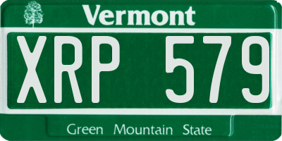 VT license plate XRP579