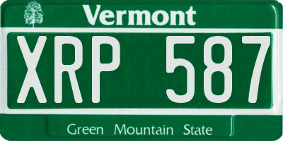 VT license plate XRP587