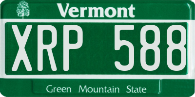 VT license plate XRP588