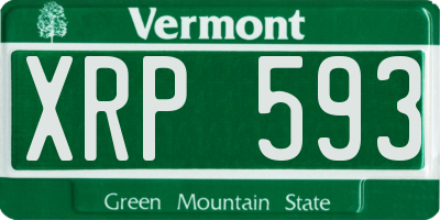 VT license plate XRP593