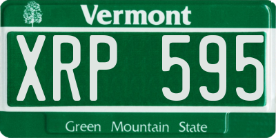 VT license plate XRP595