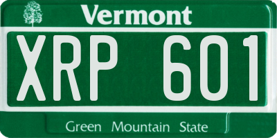 VT license plate XRP601
