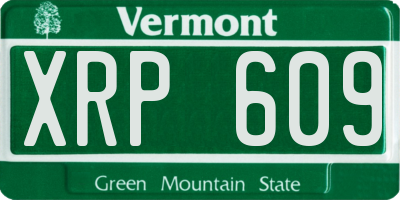 VT license plate XRP609