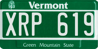 VT license plate XRP619