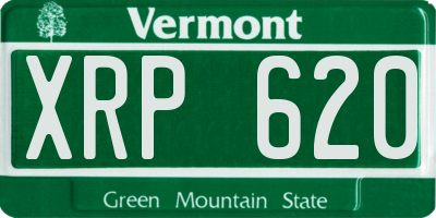 VT license plate XRP620