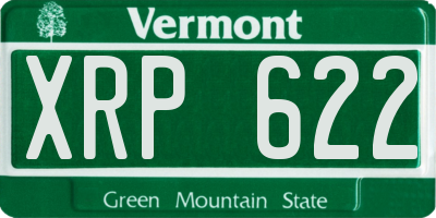 VT license plate XRP622