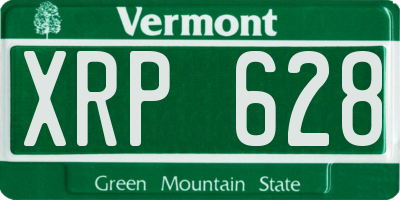 VT license plate XRP628