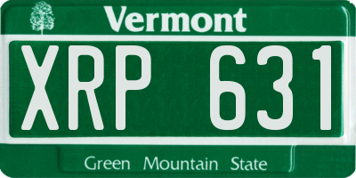VT license plate XRP631