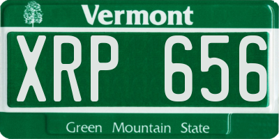 VT license plate XRP656