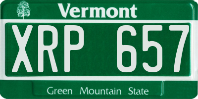 VT license plate XRP657