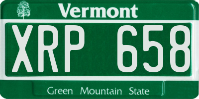 VT license plate XRP658