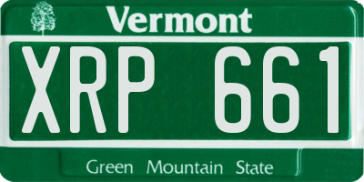 VT license plate XRP661