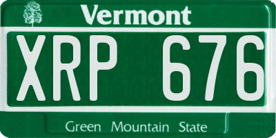 VT license plate XRP676