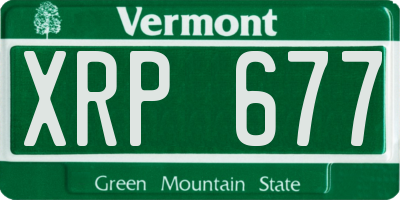VT license plate XRP677