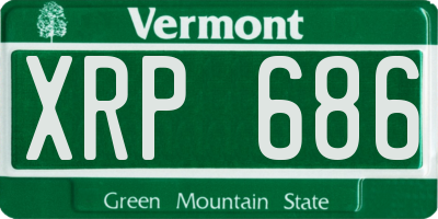 VT license plate XRP686
