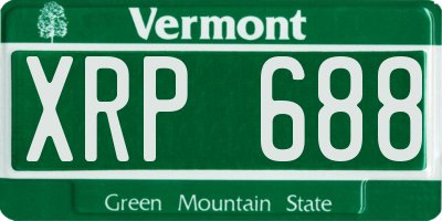 VT license plate XRP688