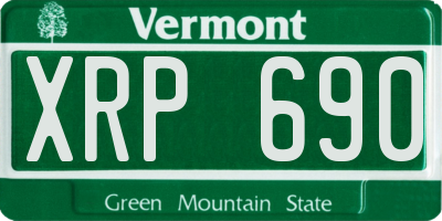 VT license plate XRP690