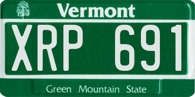 VT license plate XRP691