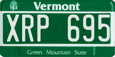 VT license plate XRP695
