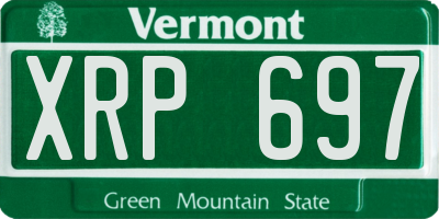 VT license plate XRP697