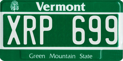 VT license plate XRP699