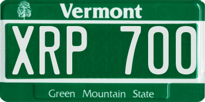 VT license plate XRP700