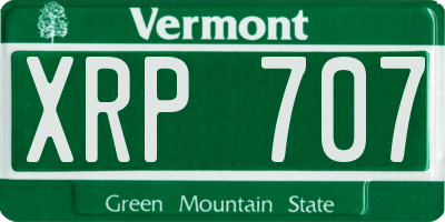 VT license plate XRP707