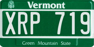 VT license plate XRP719