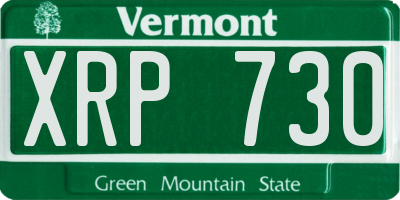 VT license plate XRP730