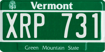 VT license plate XRP731