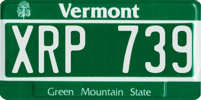 VT license plate XRP739