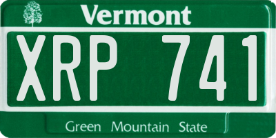 VT license plate XRP741