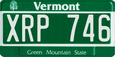 VT license plate XRP746