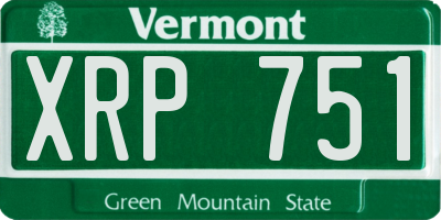 VT license plate XRP751